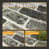 imageArt3d 10 Pcs 3D Peel and Stick Foam Brick Wall Panels Gray BrownGray Stone