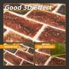 imageArt3d 10 Pcs 3D Peel and Stick Foam Brick Wall Panels Gray BrownRed Brown