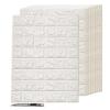 imageArt3d 10 Pcs 3D Peel and Stick Foam Brick Wall Panels Gray BrownWhite