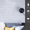 imageArt3d 10Sheet Peel and Stick Backsplash 12 in x 12 in Subway Tiles in Marble DesignBright White