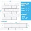 imageArt3d 10Sheet Peel and Stick Backsplash 12 in x 12 in Subway Tiles in Marble DesignBright White