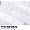 imageArt3d 10Sheet Peel and Stick Backsplash 12 in x 12 in Subway Tiles in Marble DesignBright White