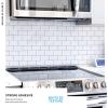 imageArt3d 10Sheet Peel and Stick Backsplash 12 in x 12 in Subway Tiles in Marble DesignBright White