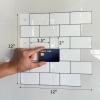 imageArt3d 10Sheet Peel and Stick Backsplash 12 in x 12 in Subway Tiles in Marble DesignWarm White With Gray Grout