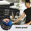 imageArt3d 10Sheet Peel and Stick Kitchen Backsplash Tile Vinyl Stick On Wall Tile Sticker for Bathroom Laundry Room Back Splashes 12quotx12quot Grey MarbleBlack Marble