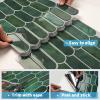 imageArt3d 10Sheet Peel and Stick Kitchen Backsplash Tile Vinyl Stick On Wall Tile Sticker for Bathroom Laundry Room Back Splashes 12quotx12quot Grey MarbleGreen Marble