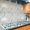 imageArt3d 10Sheet Peel and Stick Kitchen Backsplash Tile Vinyl Stick On Wall Tile Sticker for Bathroom Laundry Room Back Splashes 12quotx12quot Grey MarbleGrey Marble
