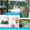 imageArt3d 114 x 9 Inch HeavyDuty Peel and Stick Backsplash for Home Dcor 10Pack Vinyl Wall Tiles for Kitchen Countertop Smoky BlackGreen