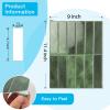 imageArt3d 114 x 9 Inch HeavyDuty Peel and Stick Backsplash for Home Dcor 10Pack Vinyl Wall Tiles for Kitchen Countertop Smoky BlackGreen
