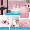 imageArt3d 114 x 9 Inch HeavyDuty Peel and Stick Backsplash for Home Dcor 10Pack Vinyl Wall Tiles for Kitchen Countertop Smoky BlackPink Marble