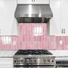 imageArt3d 114 x 9 Inch HeavyDuty Peel and Stick Backsplash for Home Dcor 10Pack Vinyl Wall Tiles for Kitchen Countertop Smoky BlackPink Marble