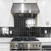 imageArt3d 114 x 9 Inch HeavyDuty Peel and Stick Backsplash for Home Dcor 10Pack Vinyl Wall Tiles for Kitchen Countertop Smoky BlackSmoky Black