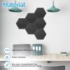 imageArt3d 12 Pcs Hexagon Acoustic Panels High Density Sound Absorbing Panels Soundproof Wall Panels For Home Sound Insulation Beveled Edge Tiles Light GreyBlackCube
