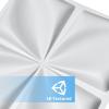 imageArt3d 20 Pack Decorative 3D Wall Panels 19 SqFeet PVC Interior Wall Dcor 118quotx118quot WhiteLucky Leaves White
