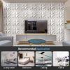 imageArt3d 20 Pack Decorative 3D Wall Panels 19 SqFeet PVC Interior Wall Dcor 118quotx118quot WhiteStar Fusion
