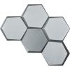 imageArt3d 20Piece Decorative 3D Wall Panels Faux Leather Tile Silk Silver Hexagon