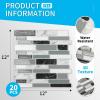 imageArt3d 20Sheet Peel and Stick Kitchen Backsplash Tiles SelfAdhesive Wall Tiles for Kitchen and Bathroom 12quotx12quot Marble GreyGray
