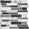 imageArt3d 20Sheet Peel and Stick Kitchen Backsplash Tiles SelfAdhesive Wall Tiles for Kitchen and Bathroom 12quotx12quot Marble GreyGray