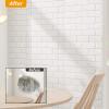 imageArt3d 30 Pcs 3D Foam Brick Wall Panels White