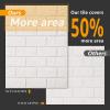 imageArt3d 30 Pcs 3D Foam Brick Wall Panels White