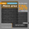 imageArt3d 44 Square Feet Pack Of 30 Wall Panel Foam BlackBlack