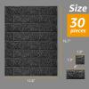 imageArt3d 44 Square Feet Pack Of 30 Wall Panel Foam BlackBlack