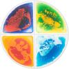 imageArt3d 4Pack Triangle Liquid Sensory Floor Tiles Colorful Liquid Fusion Play Mats for Kids Toddler 15quot x 15quotMulticoloredfanshaped