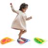 imageArt3d 4Pack Triangle Liquid Sensory Floor Tiles Colorful Liquid Fusion Play Mats for Kids Toddler 15quot x 15quotMulticoloredfanshaped