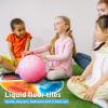 imageArt3d 4Pack Triangle Liquid Sensory Floor Tiles Colorful Liquid Fusion Play Mats for Kids Toddler 15quot x 15quotMulticoloredfanshaped
