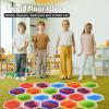 imageArt3d 4Pack Triangle Liquid Sensory Floor Tiles Colorful Liquid Fusion Play Mats for Kids Toddler 15quot x 15quotMulticoloredhexagon 1