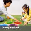 imageArt3d 4Pack Triangle Liquid Sensory Floor Tiles Colorful Liquid Fusion Play Mats for Kids Toddler 15quot x 15quotMulticoloredhexagon 2