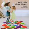 imageArt3d 4Pack Triangle Liquid Sensory Floor Tiles Colorful Liquid Fusion Play Mats for Kids Toddler 15quot x 15quotMulticoloredhexagon 2
