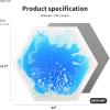 imageArt3d 4Pack Triangle Liquid Sensory Floor Tiles Colorful Liquid Fusion Play Mats for Kids Toddler 15quot x 15quotMulticoloredhexagon 2