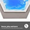 imageArt3d 4Pack Triangle Liquid Sensory Floor Tiles Colorful Liquid Fusion Play Mats for Kids Toddler 15quot x 15quotMulticoloredhexagon 2