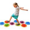 imageArt3d 4Pack Triangle Liquid Sensory Floor Tiles Colorful Liquid Fusion Play Mats for Kids Toddler 15quot x 15quotMulticoloredround 1