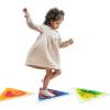 imageArt3d 4Pack Triangle Liquid Sensory Floor Tiles Colorful Liquid Fusion Play Mats for Kids Toddler 15quot x 15quotMulticolortriangle 1