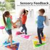 imageArt3d 4Pack Triangle Liquid Sensory Floor Tiles Colorful Liquid Fusion Play Mats for Kids Toddler 15quot x 15quotMulticolortriangle 2
