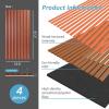 imageArt3d 4pcs107 x 8in Slat Acoustic Panel for Wall and Ceiling 3D Fluted Sound Absorbing Panel with Wood Finish Dark WalnutCherry