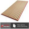 imageArt3d 4pcs107 x 8in Slat Acoustic Panel for Wall and Ceiling 3D Fluted Sound Absorbing Panel with Wood Finish Dark WalnutCherry