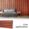 imageArt3d 4pcs107 x 8in Slat Acoustic Panel for Wall and Ceiling 3D Fluted Sound Absorbing Panel with Wood Finish Dark WalnutCherry