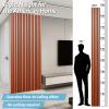 imageArt3d 4pcs107 x 8in Slat Acoustic Panel for Wall and Ceiling 3D Fluted Sound Absorbing Panel with Wood Finish Dark WalnutCherry