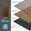 imageArt3d 4pcs107 x 8in Slat Acoustic Panel for Wall and Ceiling 3D Fluted Sound Absorbing Panel with Wood Finish Dark WalnutDark Walnut