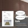 imageArt3d 4pcs107 x 8in Slat Acoustic Panel for Wall and Ceiling 3D Fluted Sound Absorbing Panel with Wood Finish Dark WalnutDark Walnut