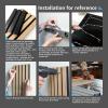 imageArt3d 4pcs107 x 8in Slat Acoustic Panel for Wall and Ceiling 3D Fluted Sound Absorbing Panel with Wood Finish Dark WalnutDark Walnut