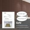 imageArt3d 4pcs107 x 8in Slat Acoustic Panel for Wall and Ceiling 3D Fluted Sound Absorbing Panel with Wood Finish Dark WalnutDark Walnut