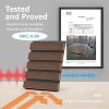 imageArt3d 4pcs107 x 8in Slat Acoustic Panel for Wall and Ceiling 3D Fluted Sound Absorbing Panel with Wood Finish Dark WalnutDark Walnut