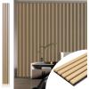 imageArt3d 4pcs107 x 8in Slat Acoustic Panel for Wall and Ceiling 3D Fluted Sound Absorbing Panel with Wood Finish Dark WalnutOak
