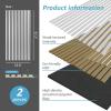 imageArt3d 4pcs107 x 8in Slat Acoustic Panel for Wall and Ceiling 3D Fluted Sound Absorbing Panel with Wood Finish Dark WalnutSilver
