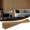 imageArt3d 4pcs107 x 8in Slat Acoustic Panel for Wall and Ceiling 3D Fluted Sound Absorbing Panel with Wood Finish Dark WalnutTeak