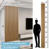 imageArt3d 4pcs107 x 8in Slat Acoustic Panel for Wall and Ceiling 3D Fluted Sound Absorbing Panel with Wood Finish Dark WalnutTeak